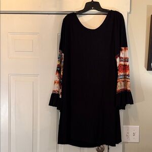 Black and Multicolor Women's Dress